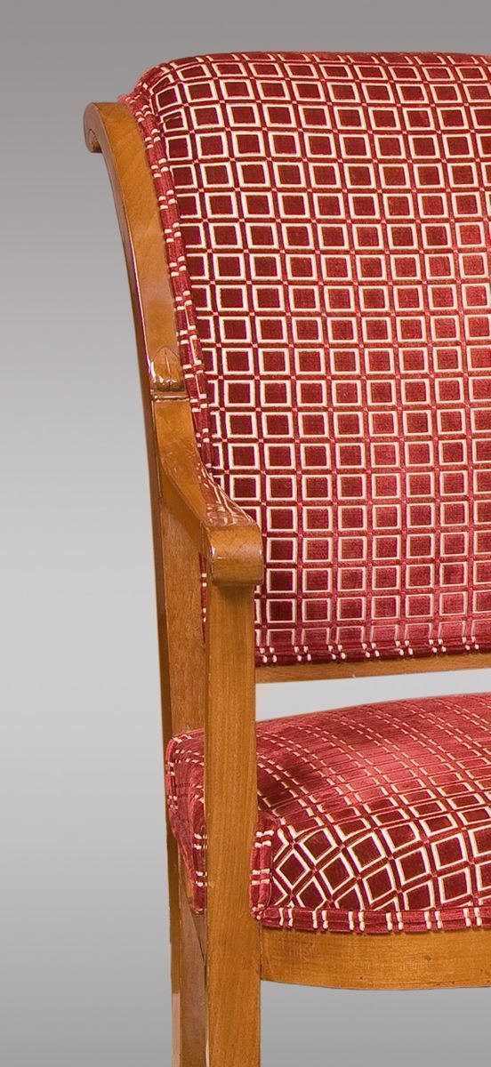 French Directoire Period Mahogany Armchairs, 1800s, Set Of 2 photo for sale