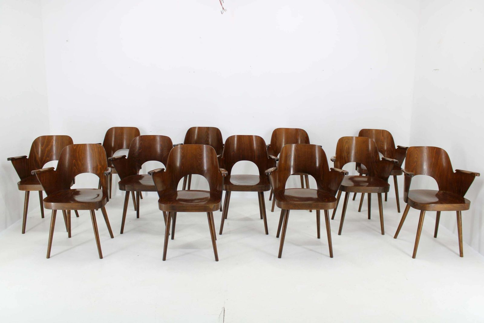 672.0 1960s Oswald Haerdtl Chair By Ton Czechoslovakia, Up To 10 Pieces photo