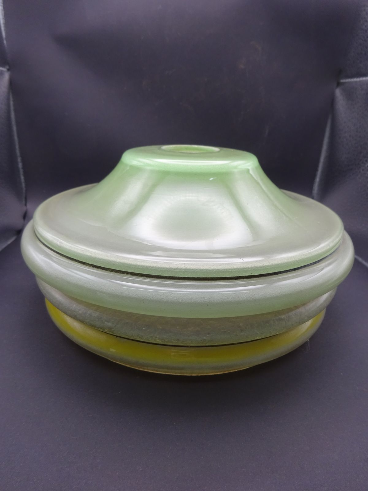 Set Of Three Green Art Deco Pendant Light Shades photo Lighting