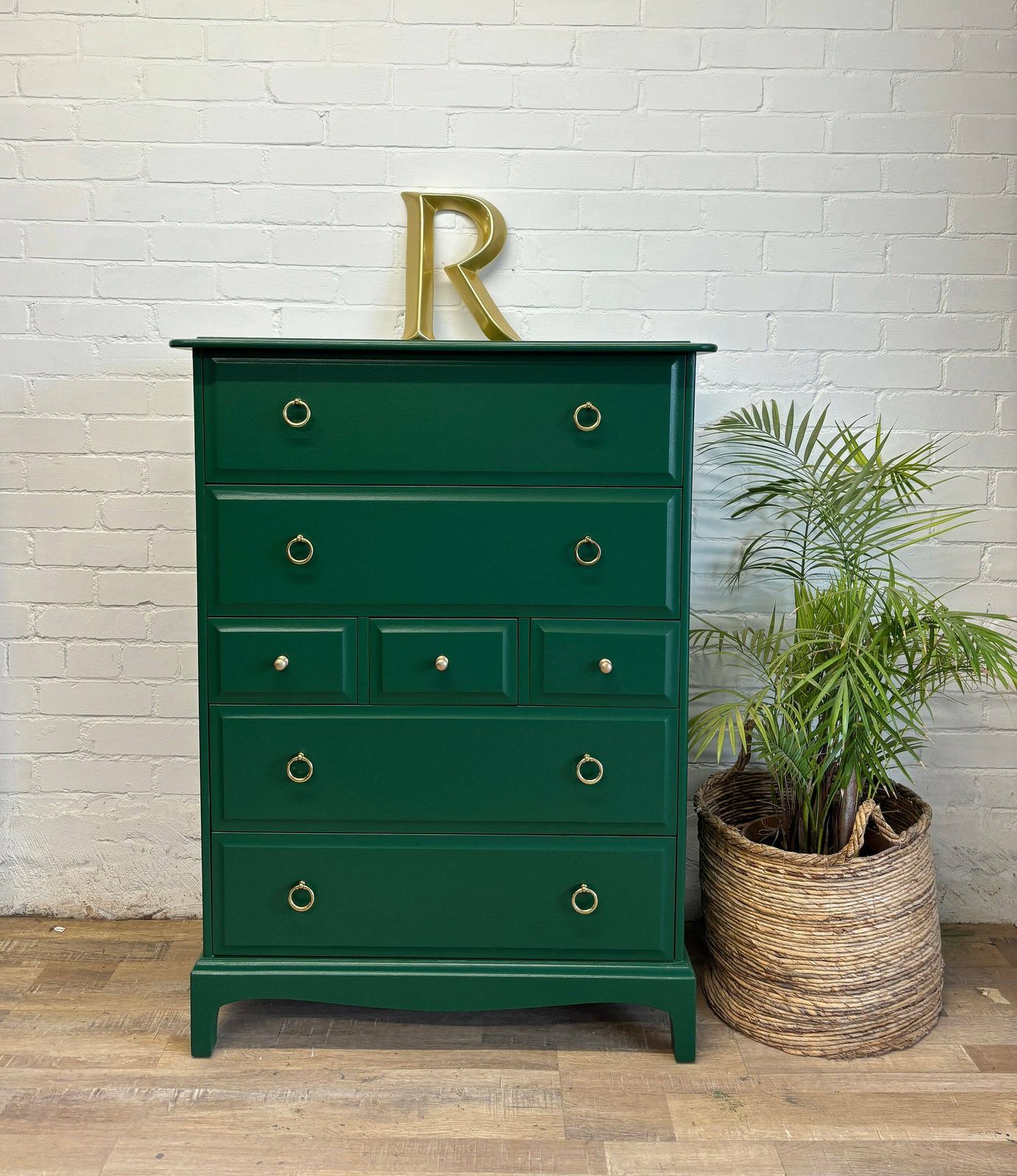 Stag Minstrel Tallboy Green Painted In ‘Puck’ By Little Greene