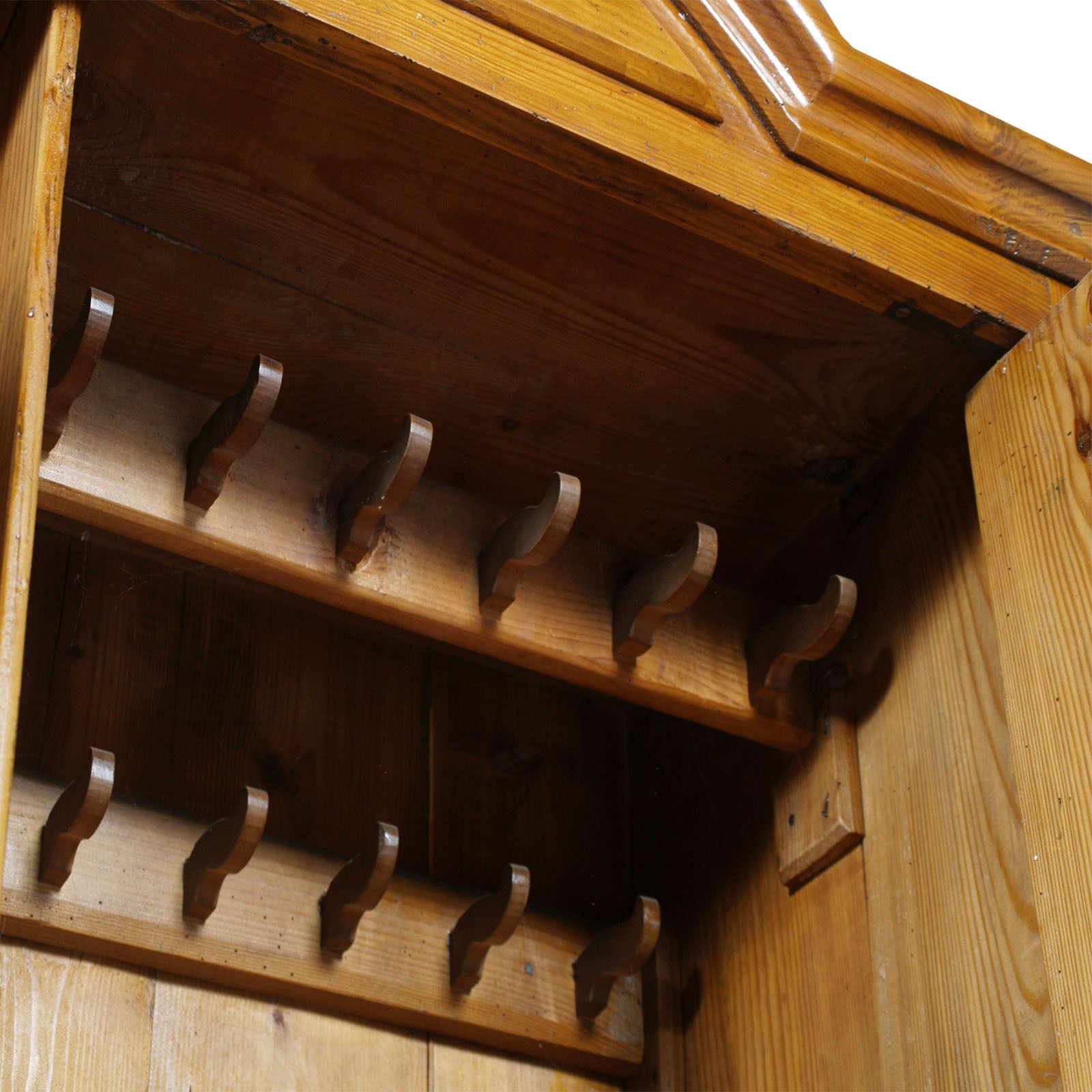 Austrian Tyrol 1860s Wardrobe Biedermeier In Solid Wood Wax Polished photo vinterior