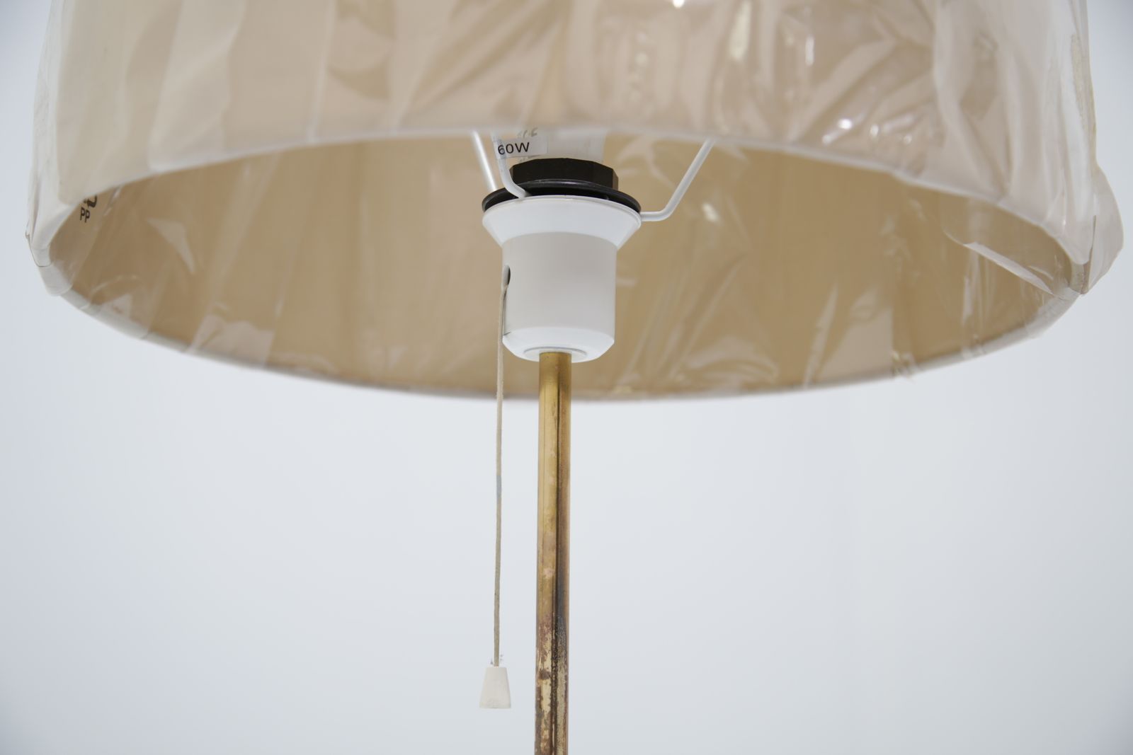 Mid Century Brass And Glass Floor Lamp, Flb, Sweden, 1960s. photo buy