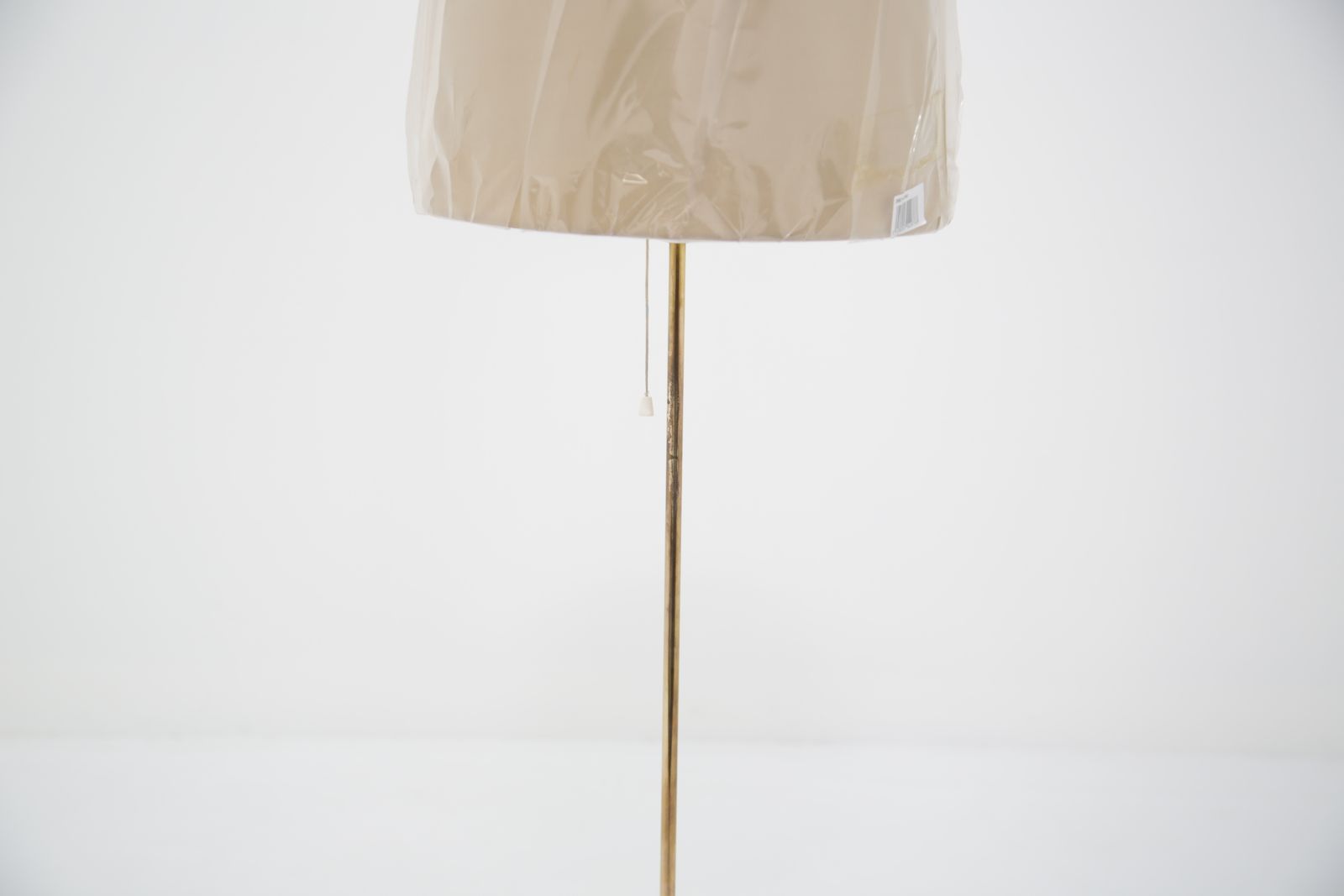 photo furniture Mid Century Brass And Glass Floor Lamp, Flb, Sweden, 1960s.