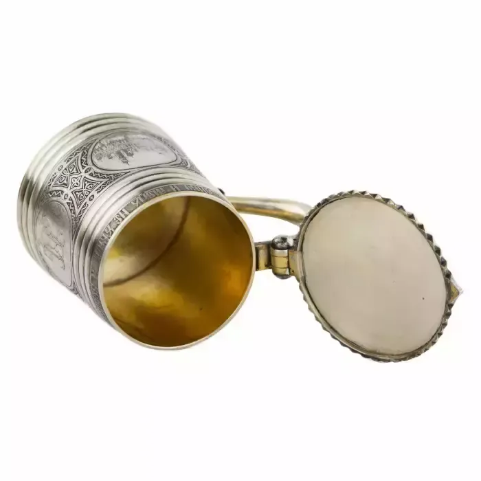 Russian Beer Mug Made Of Silver. P. Ovchinnikov. 1871 photo furniture