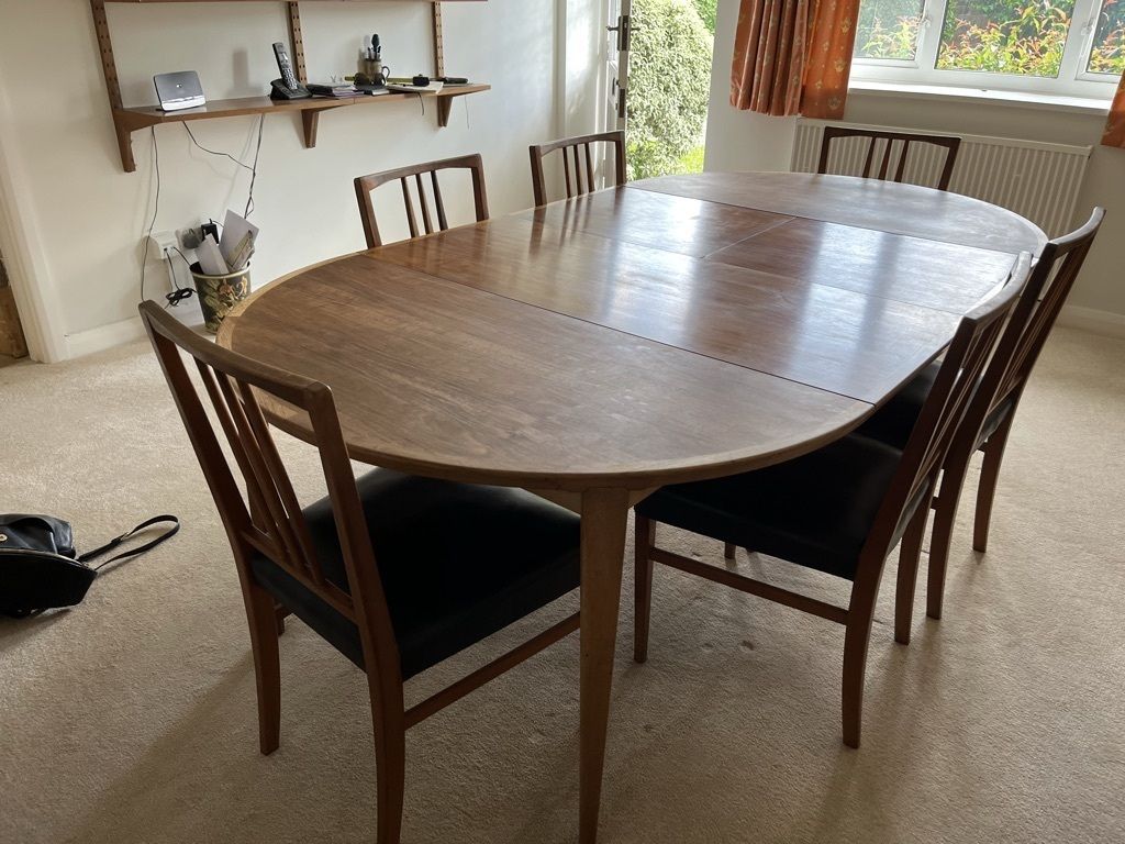Heal's 1960's Danish Rosewood Dining Table And Chairs photo furniture