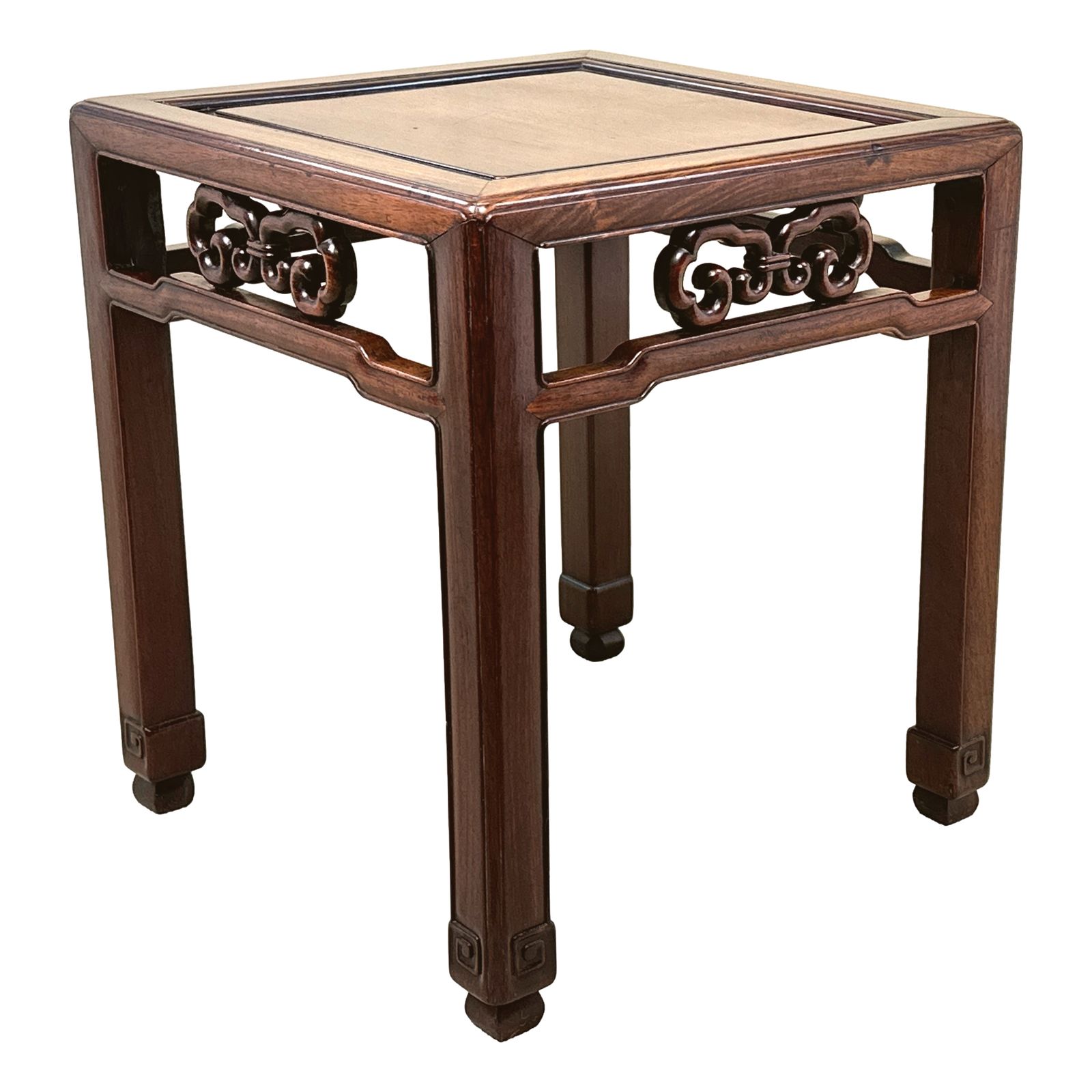 Oriental Hardwood Square Coffee Table Stand (China, Circa 1870) photo for sale
