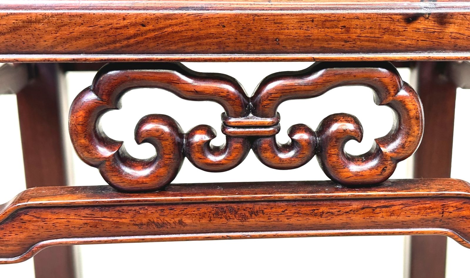 Oriental Hardwood Square Coffee Table Stand (China, Circa 1870) photo vinterior