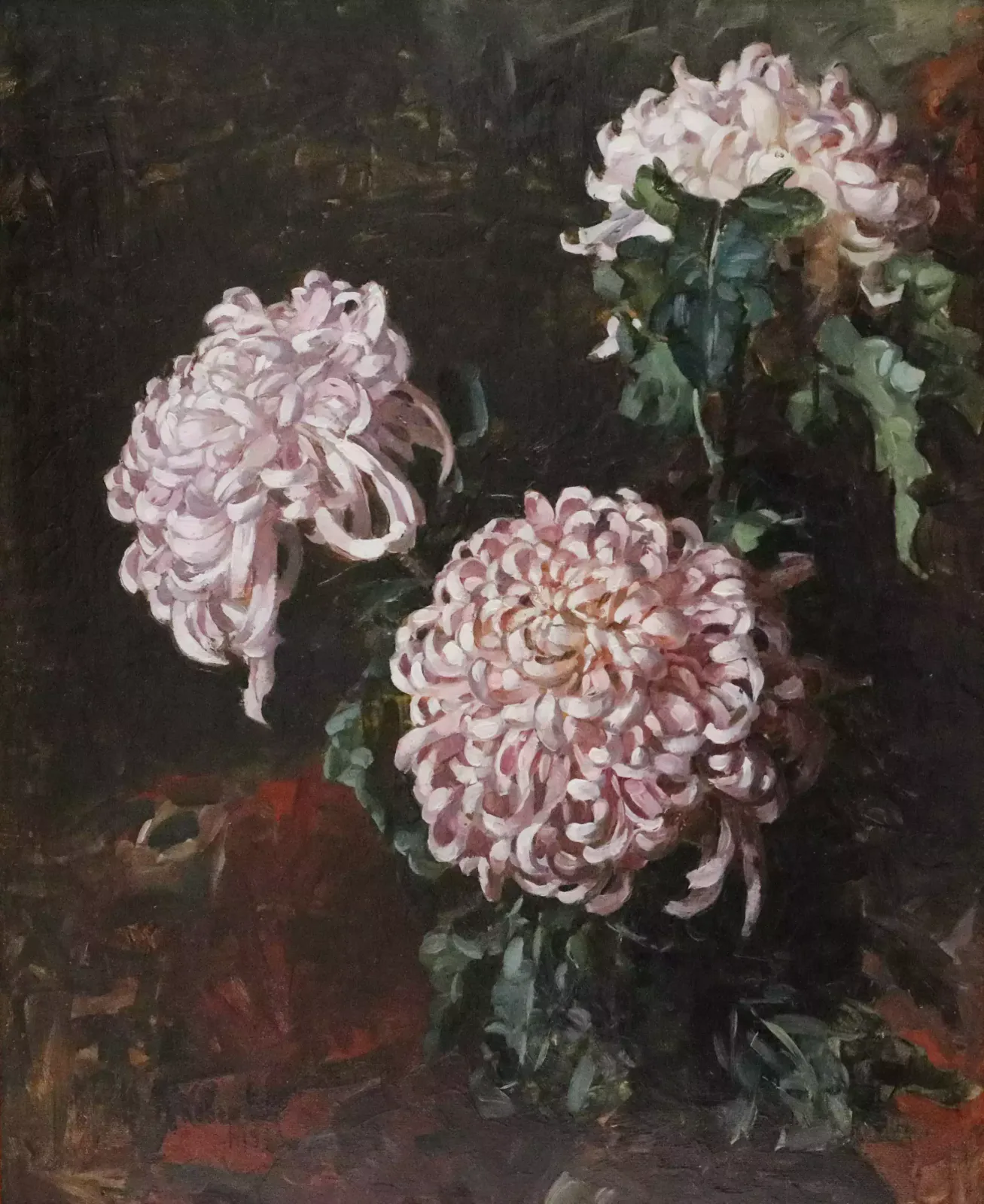 Julius Klever Son. Still Life Of Chrysanthemums. 1920 photo furniture