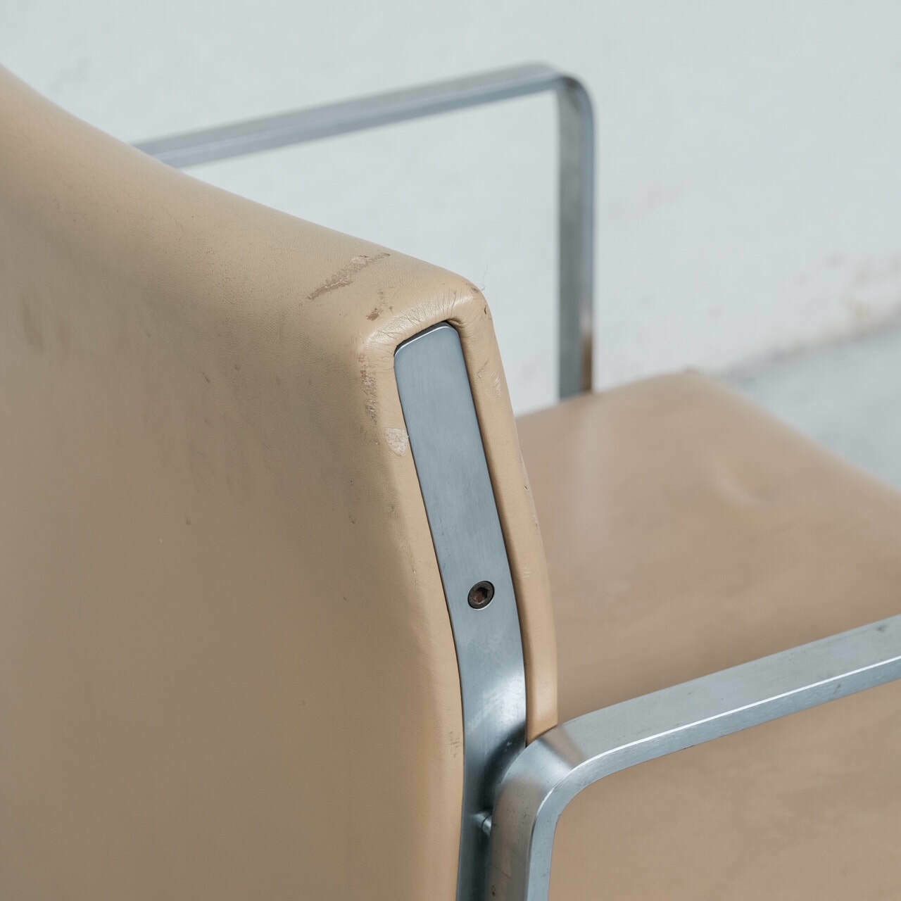 photo for sale Set Of Six Hans J Wegner 'Jh811' Mid Century Steel And Leather Dining Chairs
