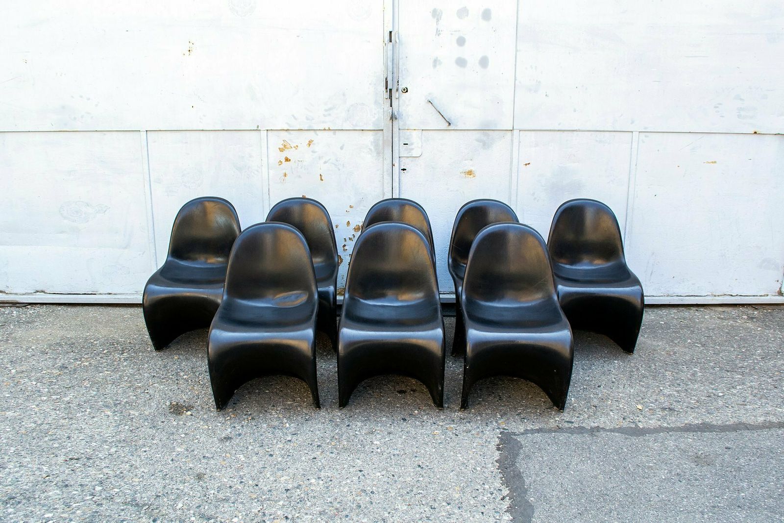 Panton Chairs By Verner Panton For Trussardi Atelier, 1970s, Set Of 8