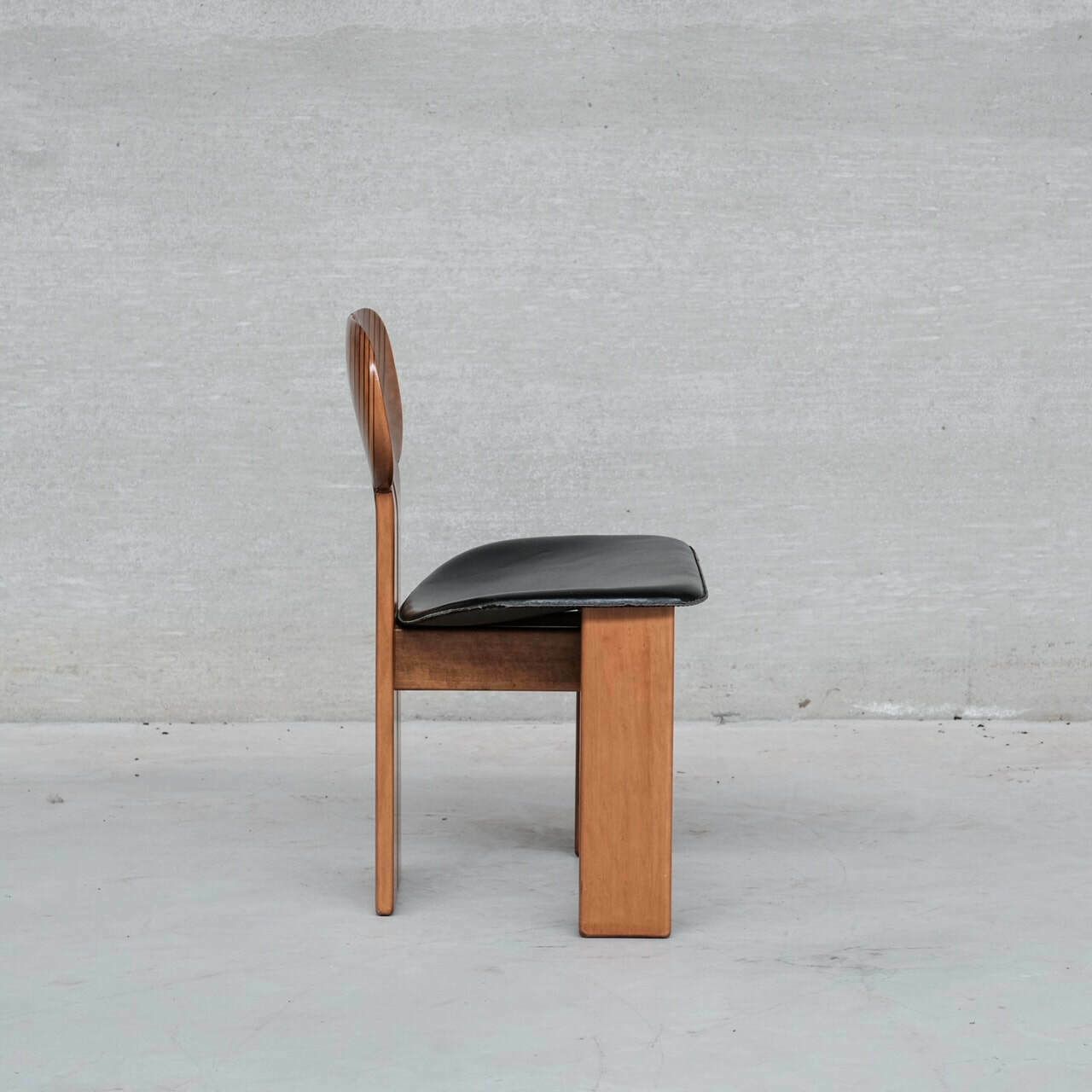 Set Of Four 'Africa' Mid Century Italian Dining Chairs By Scarpa photo Furniture