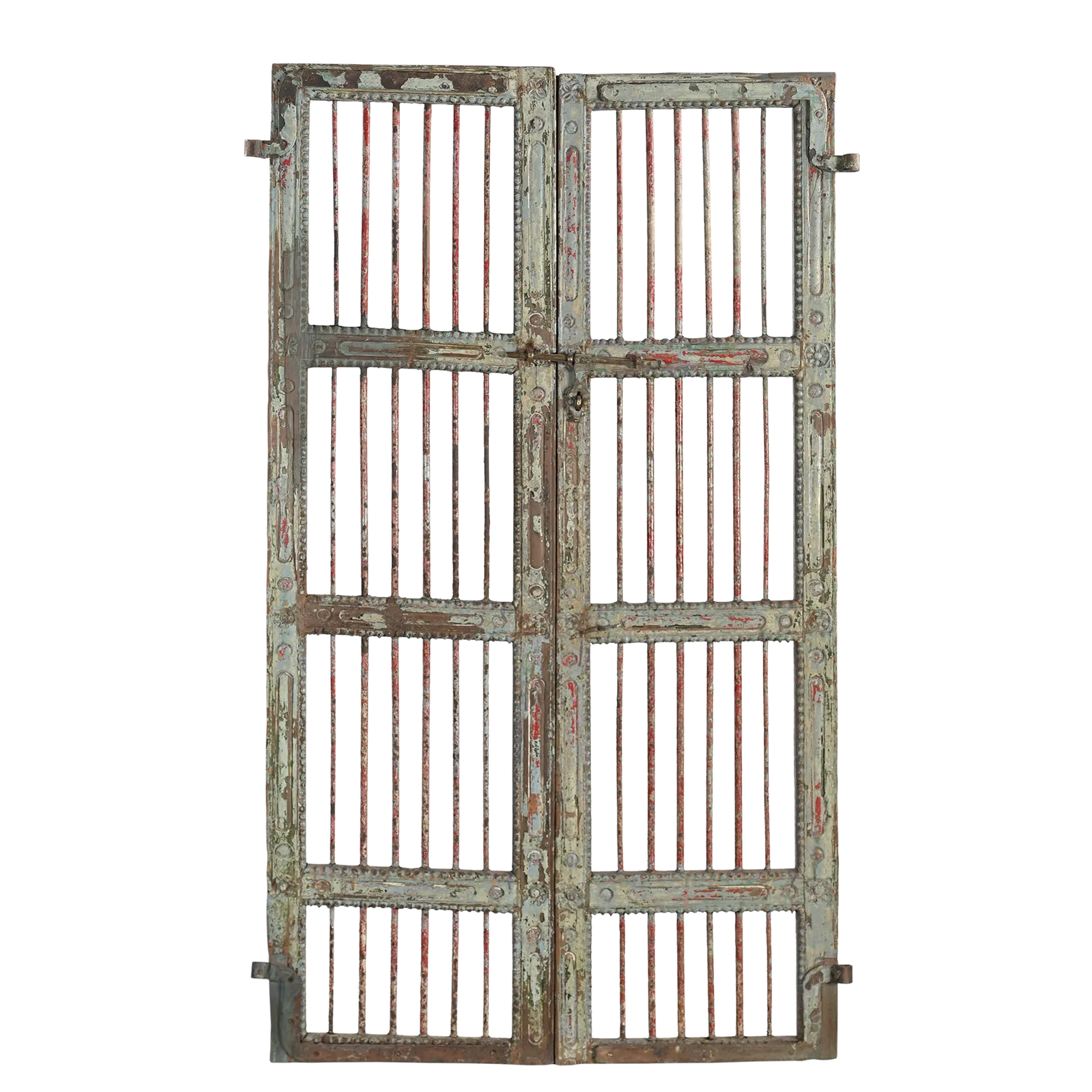 Sujasar   Carved Indian Door With Iron Bars N°3