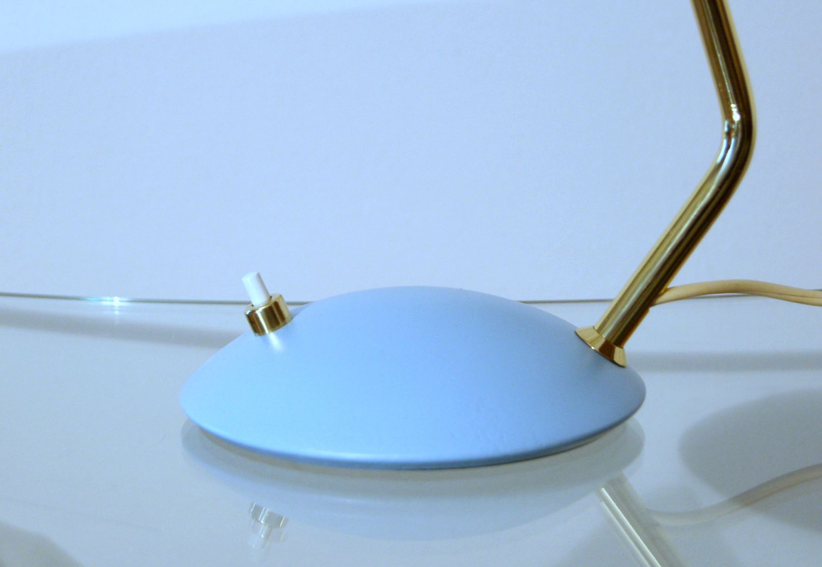 1200.0 Desk Lamp Stilnovo   Mod. 8042   Italy 1959   Light Blue photo