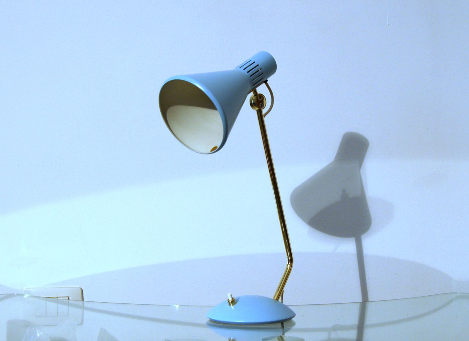 photo buy Desk Lamp Stilnovo   Mod. 8042   Italy 1959   Light Blue