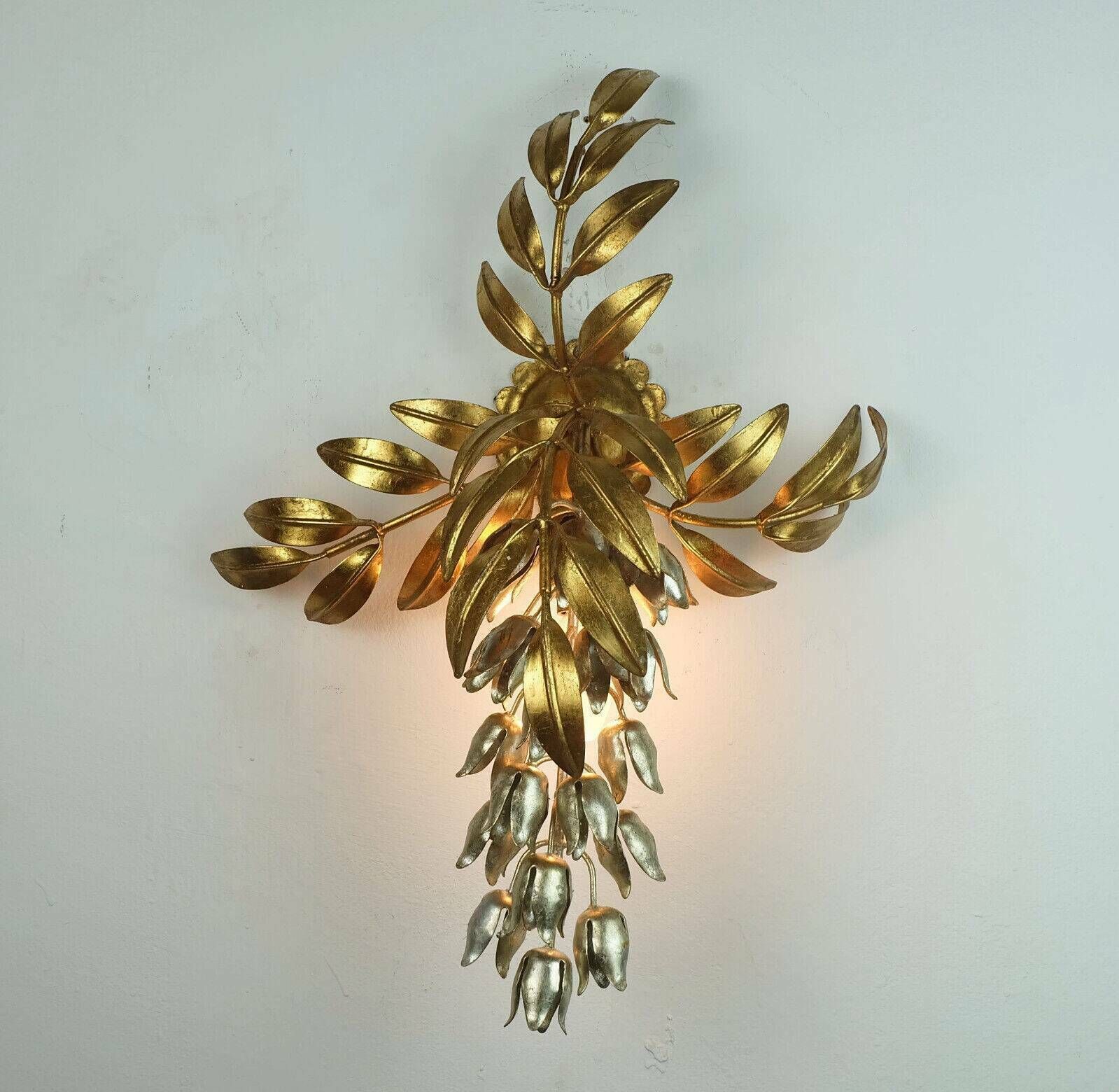 photo furniture Hans Koegl Vintage Florentine Wall Lamp Sconce Metal Pioggia D'oro Hollywood Regency Style