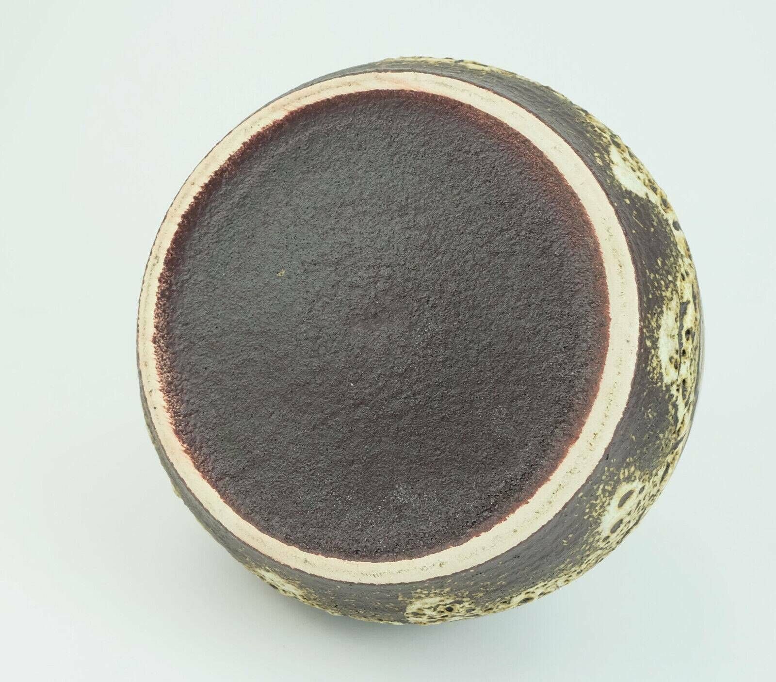 photo furniture Mid Century Vase Duemler & Breiden Wgp Fat Lava Squiggle Pattern Shades Of Brown And Beige 1960s