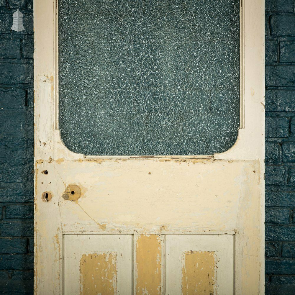 Half Glazed Door, 3 Panel Textured Glass photo Home Fixtures