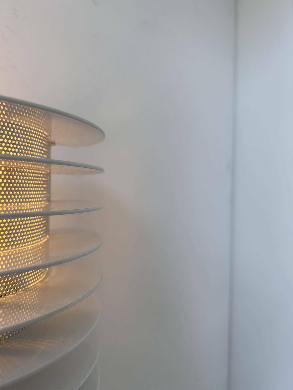 Pair Of Vintage Wall Lights, White Lacquered Metal, Borens, Sweden 1980 photo 384.0