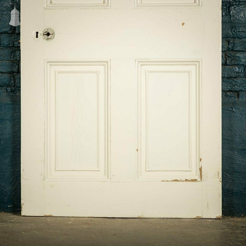 360.0 Pitch Pine Paneled Door, 6 Panel White Painted photo