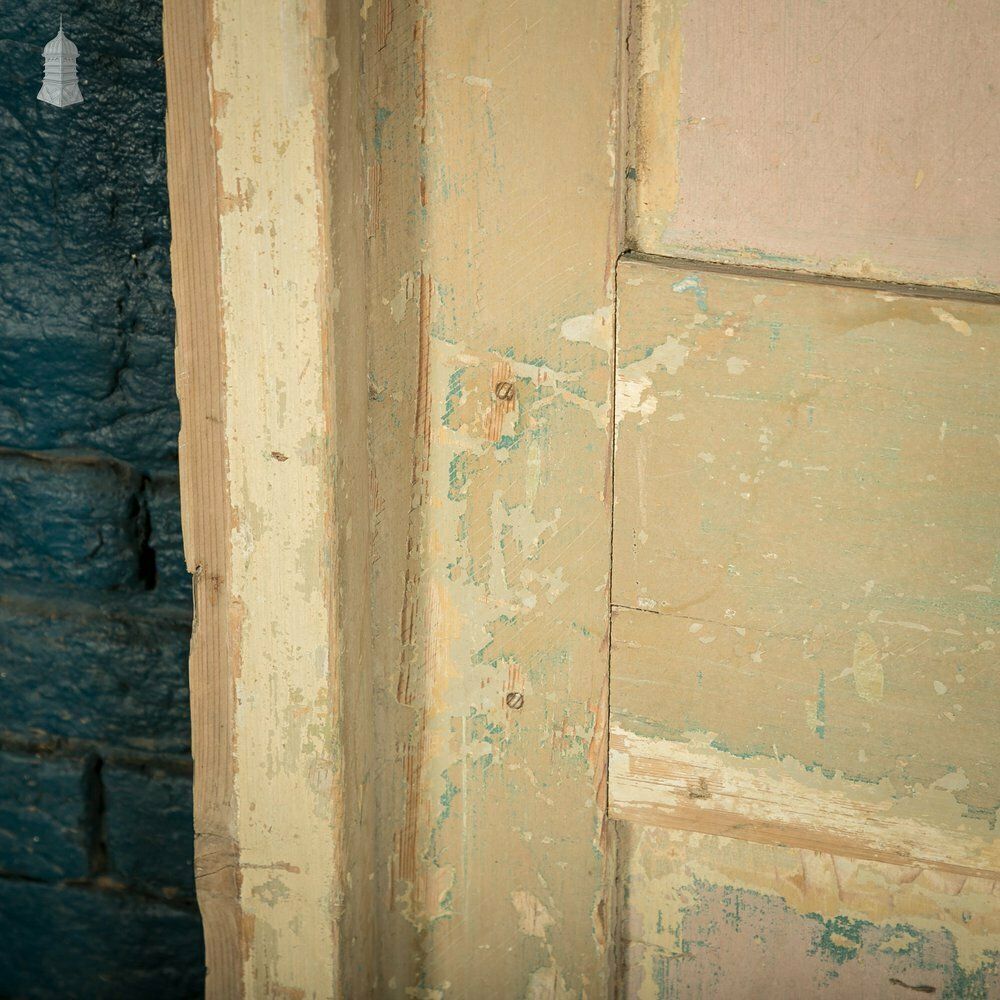 Pine Paneled Door, Distressed Paint Finish photo furniture