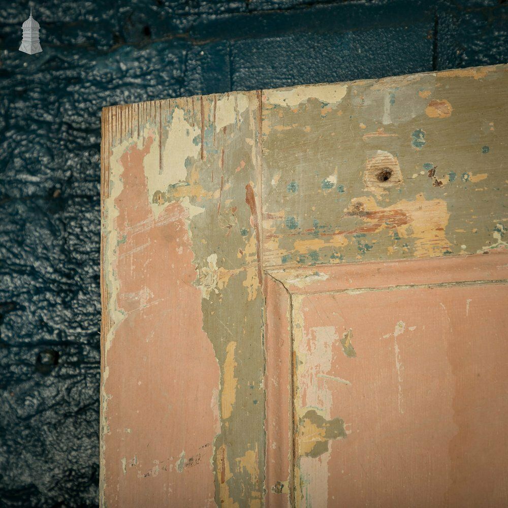 photo buy Pine Paneled Door, Distressed Paint Finish