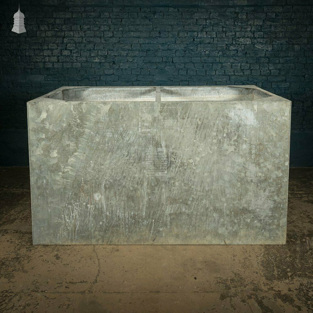 Galvanised Water Tank, Large Reclaimed Metal Planter photo for sale