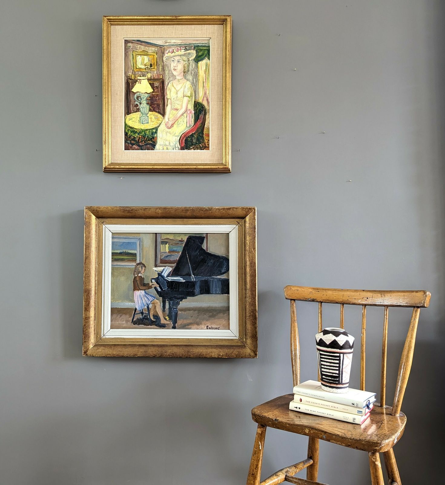 Lady In Yellow Oil Painting, Modernist photo Art