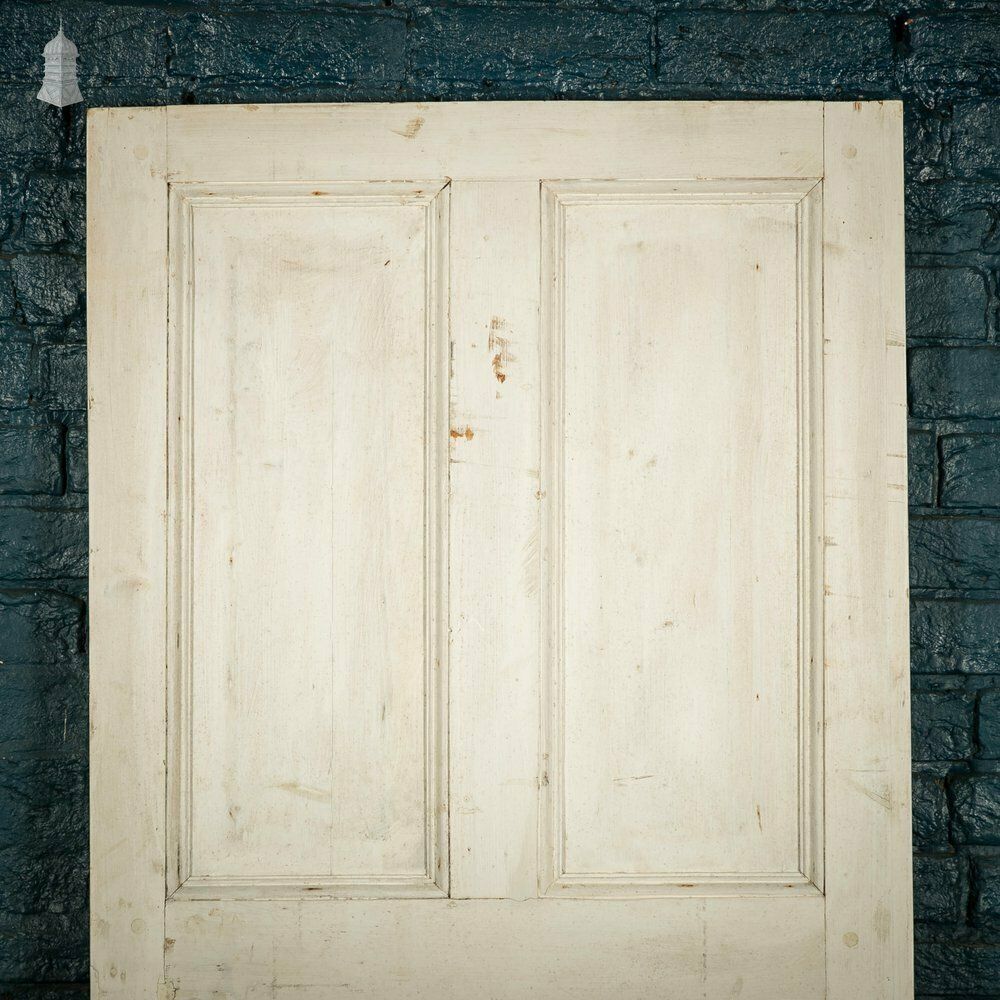 Four Panel Door, White Painted Pine Paneled Door