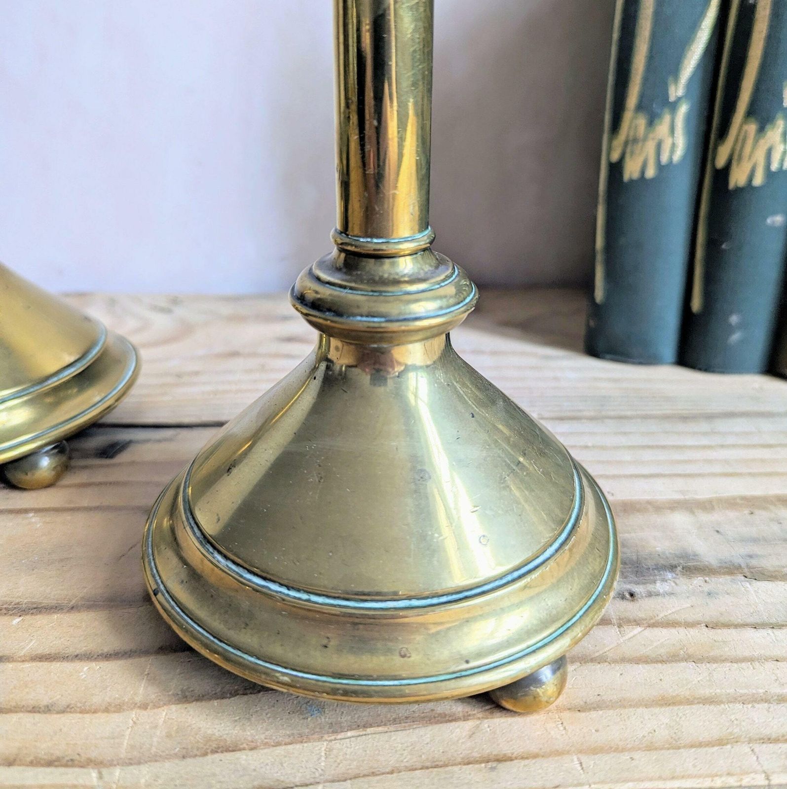 A Large Pair Of French Brass Church Altar Candlesticks   C1890 Ecclesiastical Candlesticks photo buy