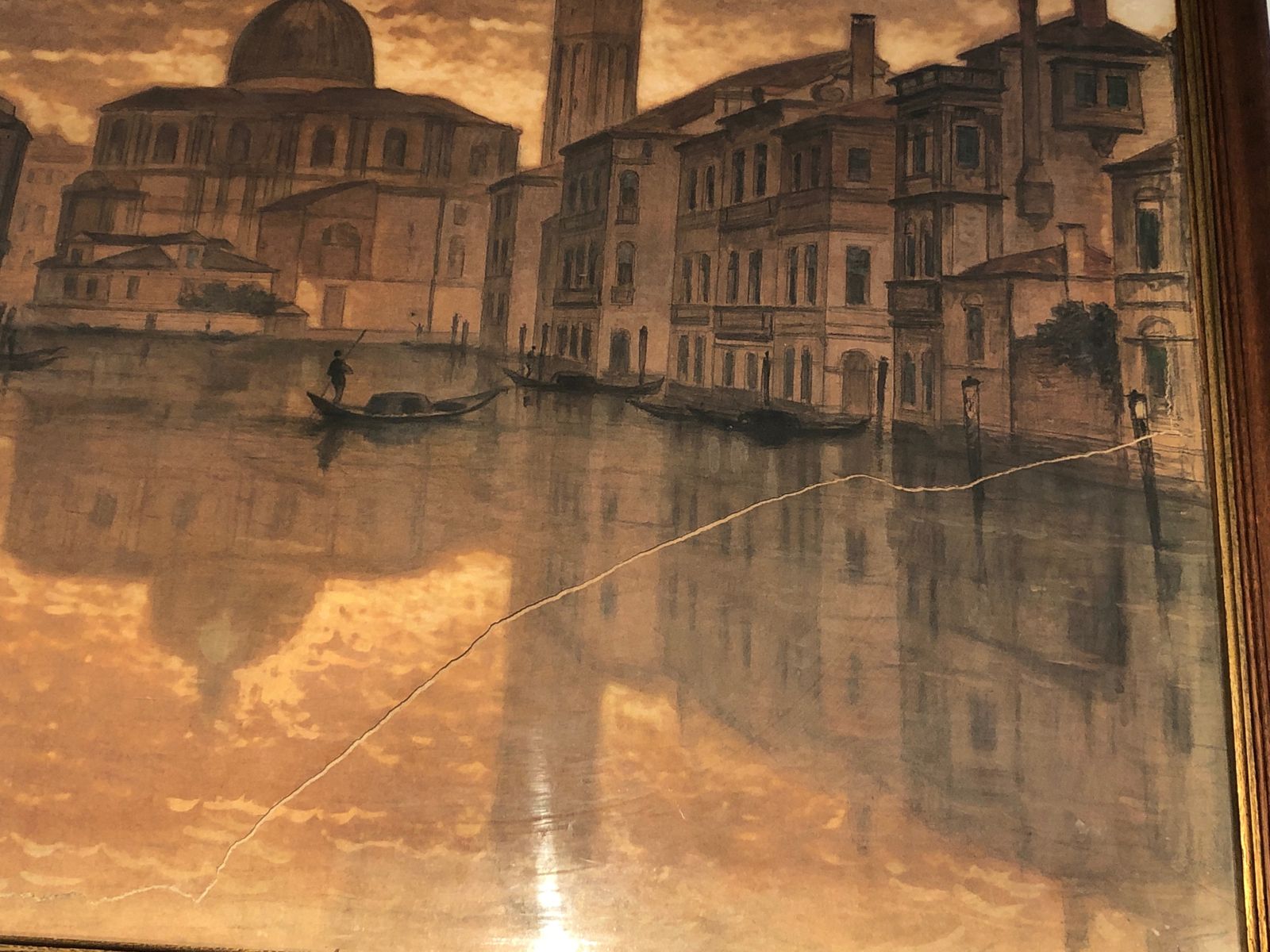 Great View Of Venice. Charcoal. Signed François Stroobant (1819 1916) photo 2500.0