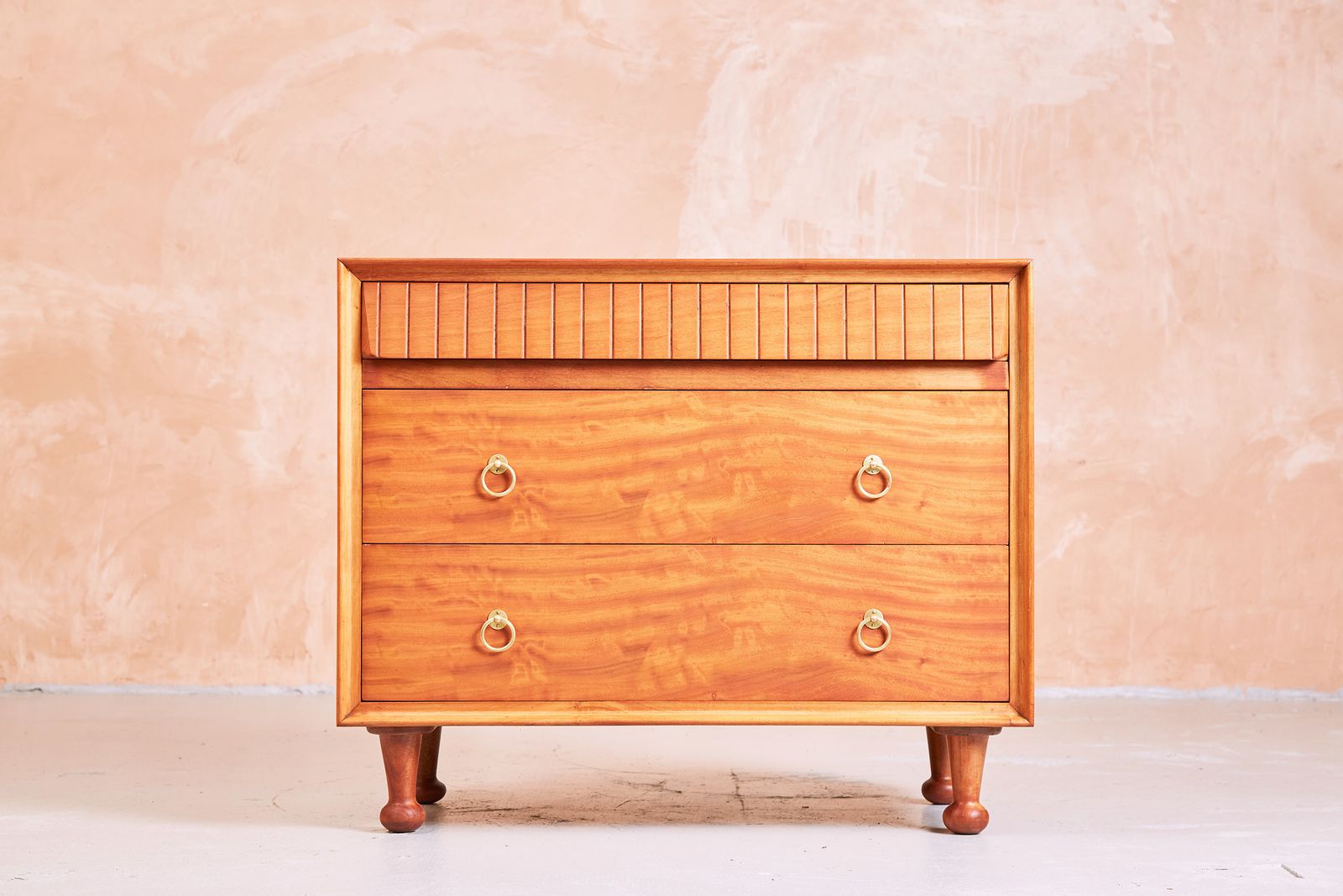 Heals Satinwood Chest Of Drawers By Aj Milne photo for sale
