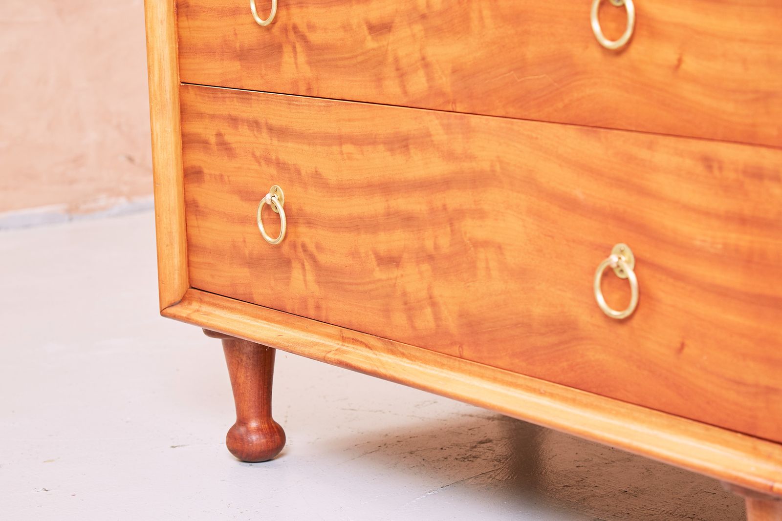 Heals Satinwood Chest Of Drawers By Aj Milne photo vintage