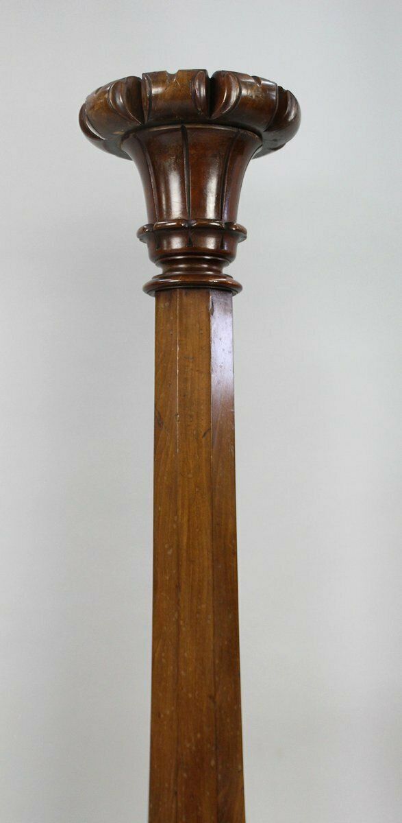 Early Victorian Carved Mahogany Pedestals, Set Of 2 photo Home Decor