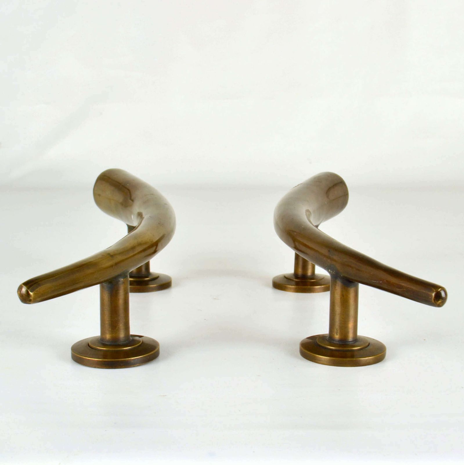 Pair Of Bronze Art Deco Push And Pull Door Handles photo furniture