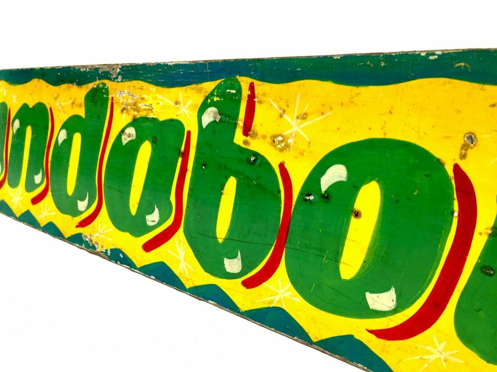 Antique Advertising   20th Century Double Sided Fairground Sign / Paint On Board photo Home Decor