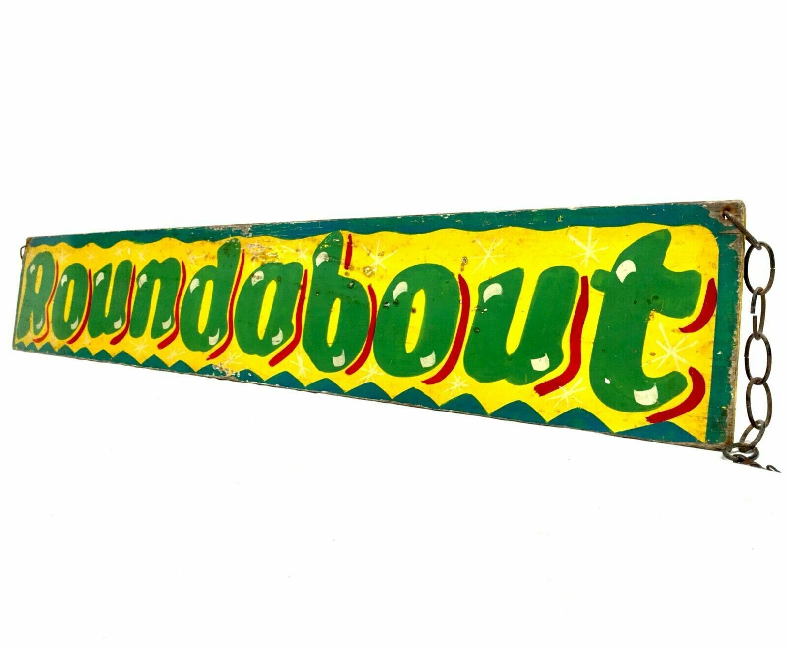 Antique Advertising   20th Century Double Sided Fairground Sign / Paint On Board photo vintage