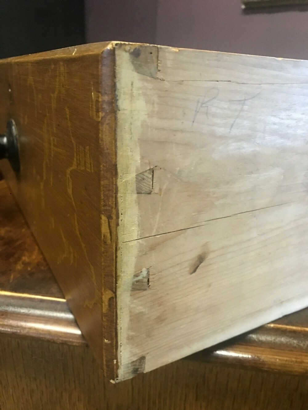 photo vintage 1860s Large Painted Pine Chest Of Drawers
