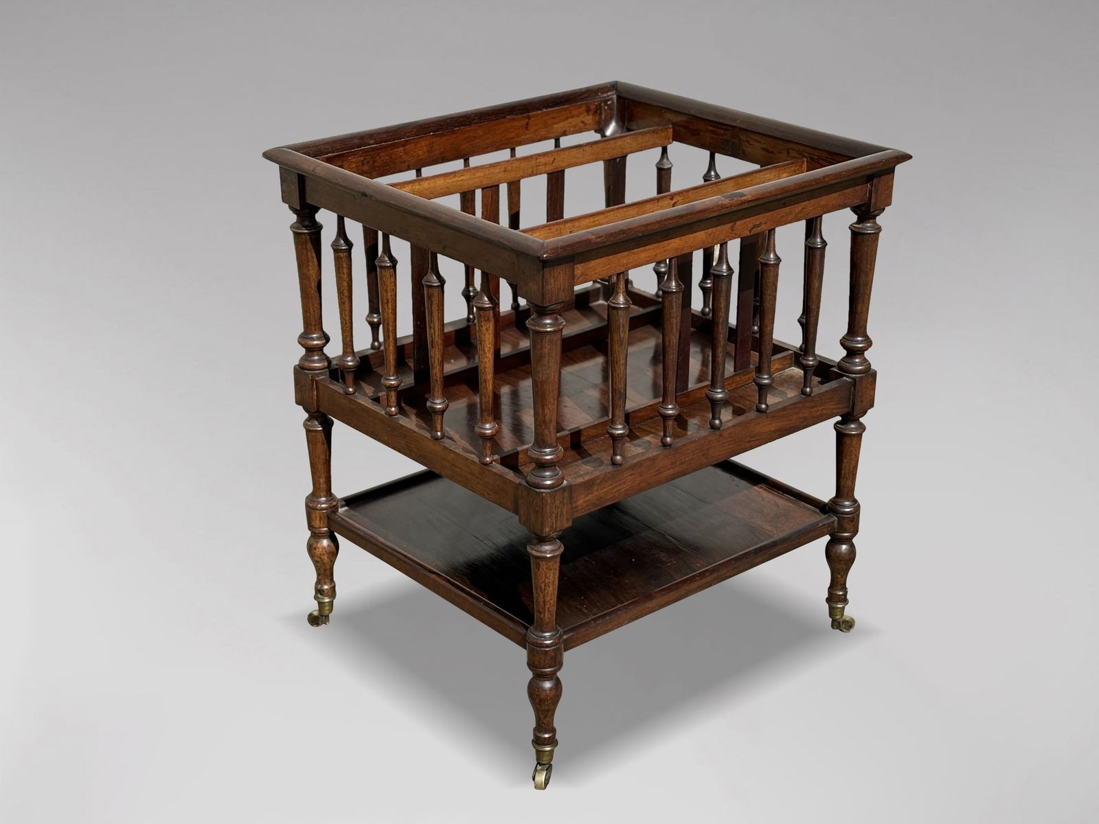 19th Century French Rosewood Canterbury Or Magazine Rack