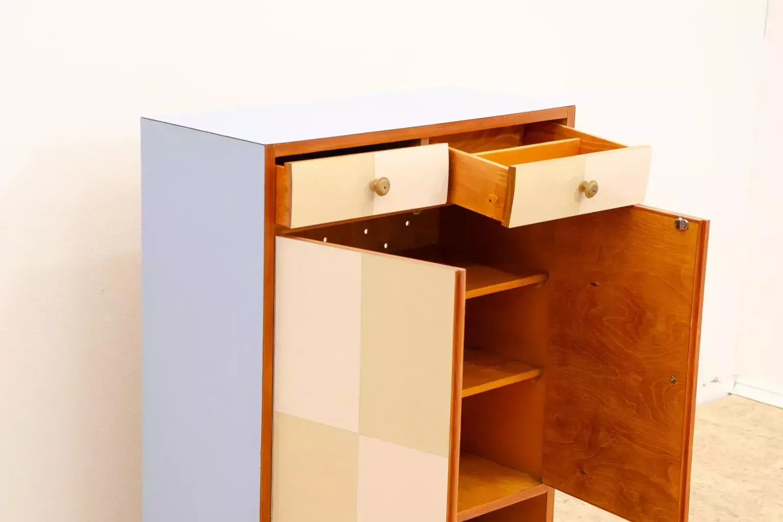 photo for sale Mid Century Colorful Kitchen Cabinet, Czechoslovakia, 1950´S, Central Europe