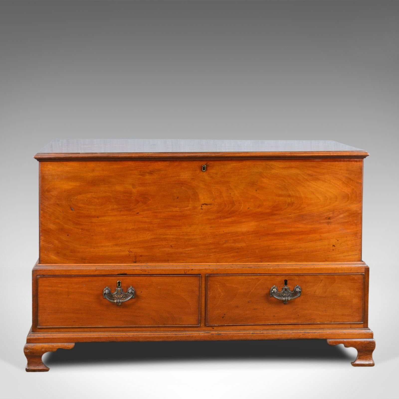 Antique, Mule Chest, English, Georgian Housekeepers Trunk, Mahogany, Circa 1780 photo Furniture