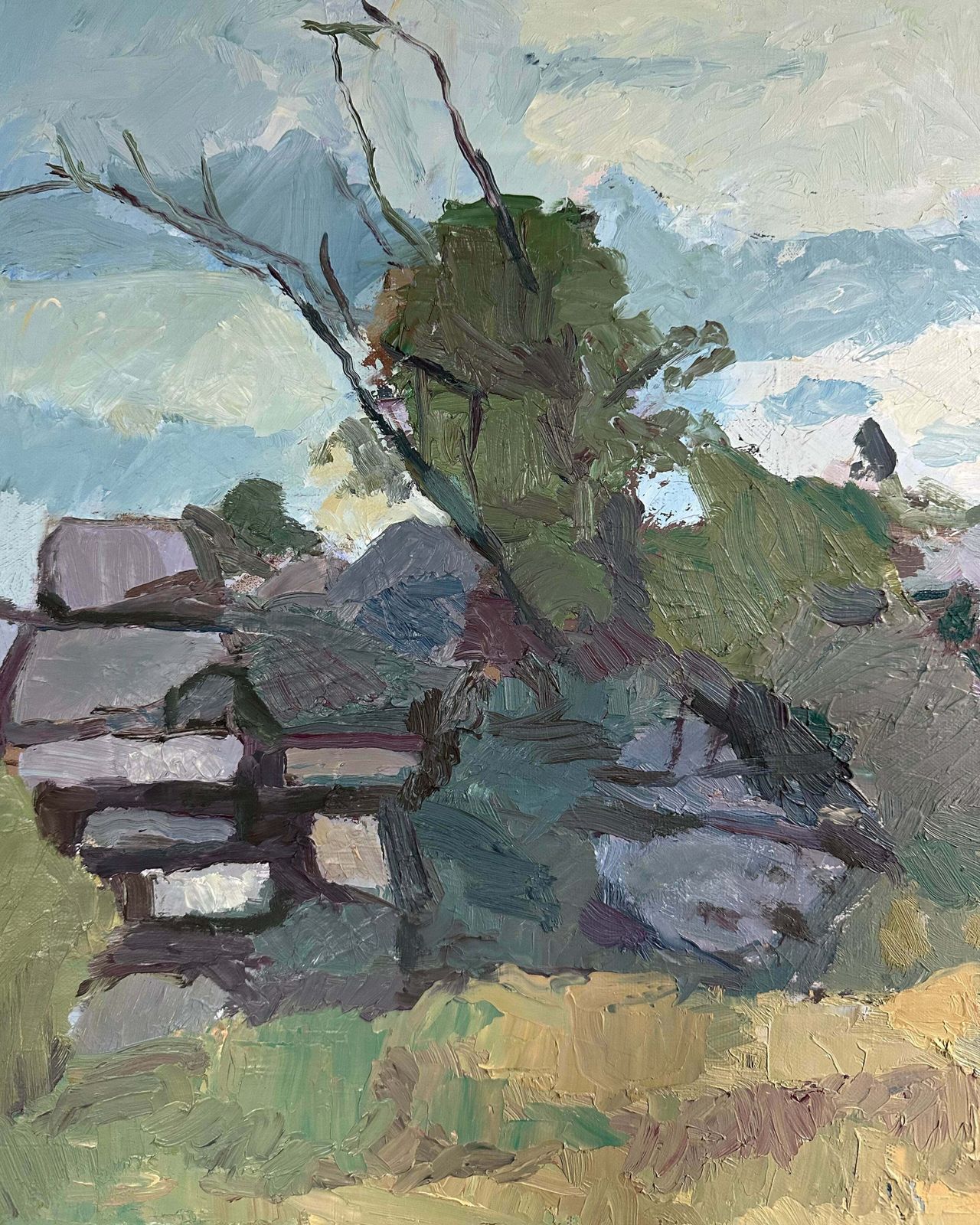 "Gärdesgård"  Original Oil Painting On Canvas photo furniture