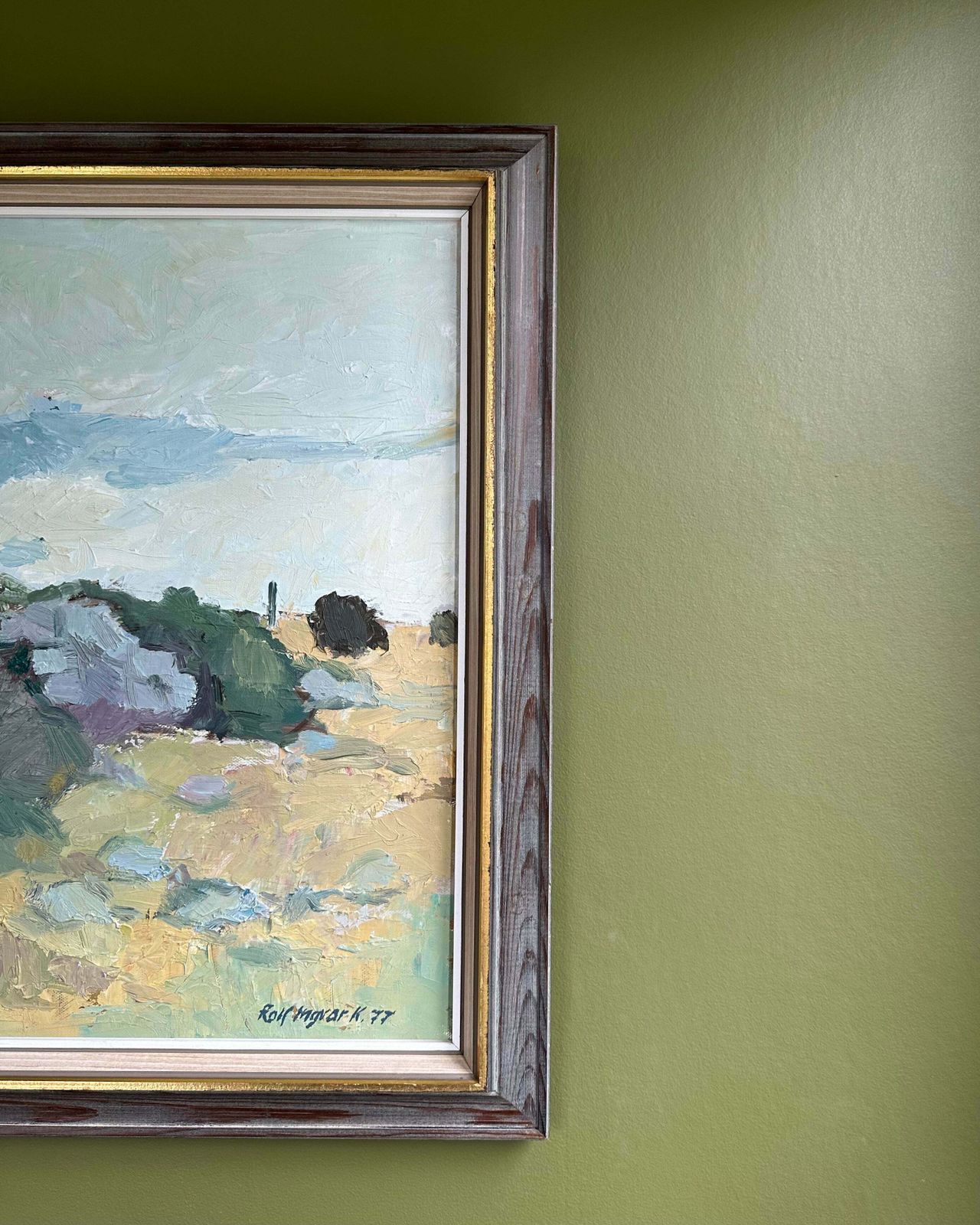 "Gärdesgård"  Original Oil Painting On Canvas photo vinterior