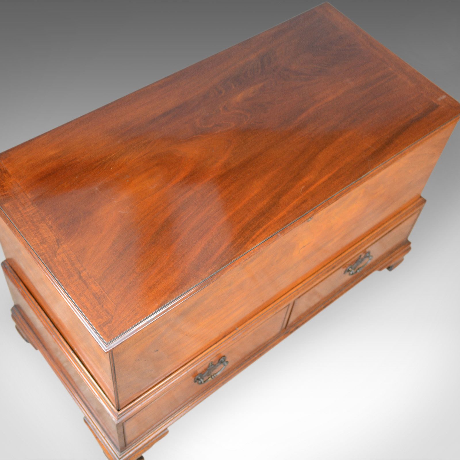 Antique, Mule Chest, English, Georgian Housekeepers Trunk, Mahogany, Circa 1780 photo buy