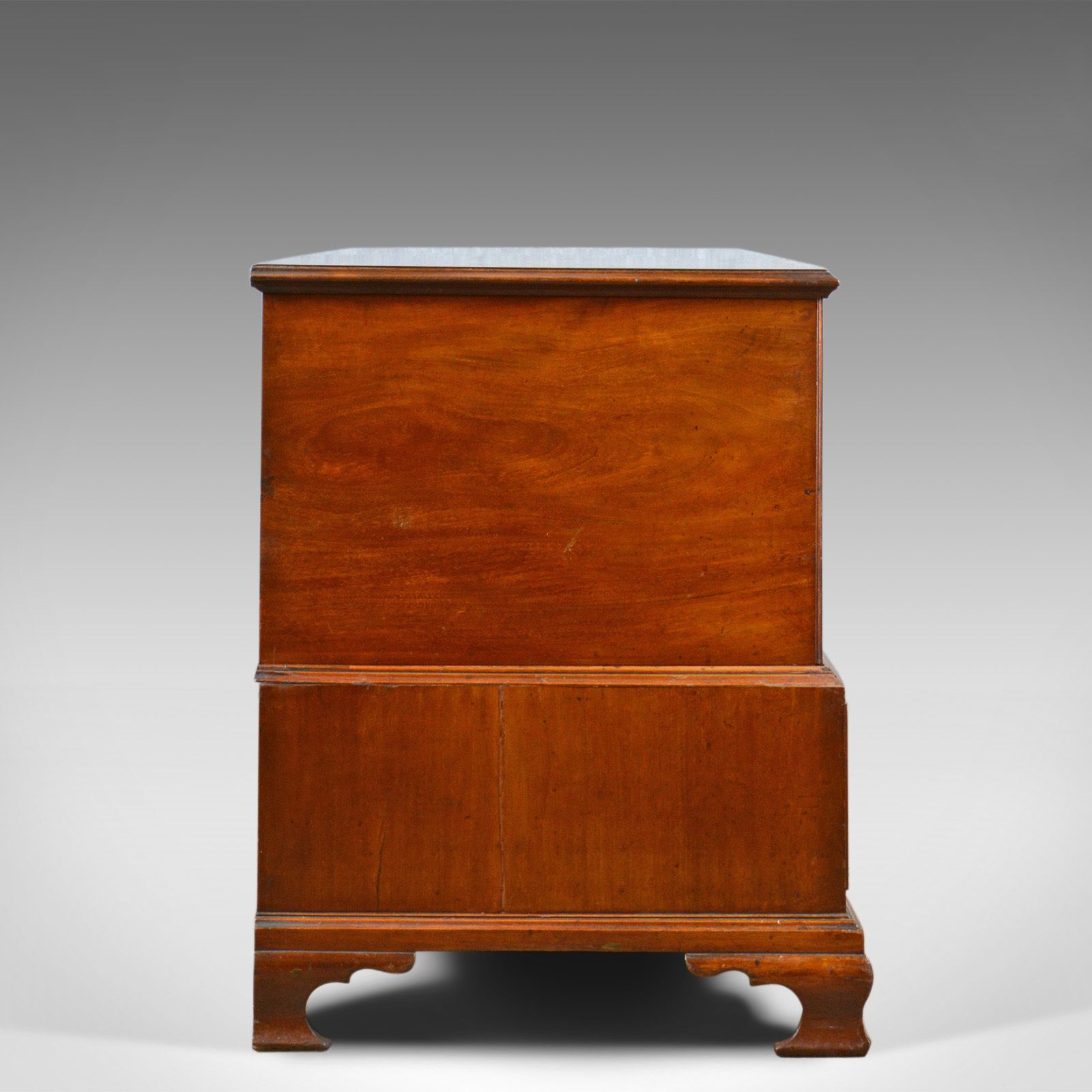 photo for sale Antique, Mule Chest, English, Georgian Housekeepers Trunk, Mahogany, Circa 1780