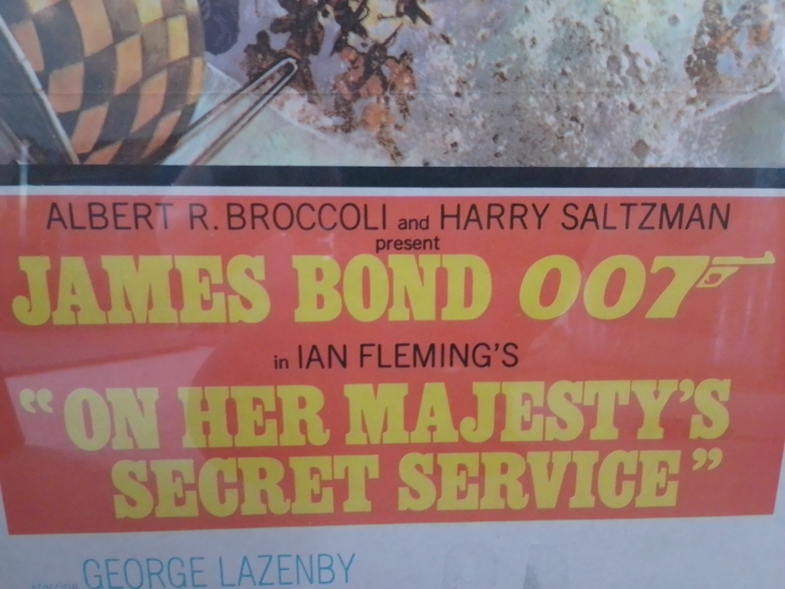James Bond 007 On Her Majesty's Secret Service Original Film Poster photo furniture