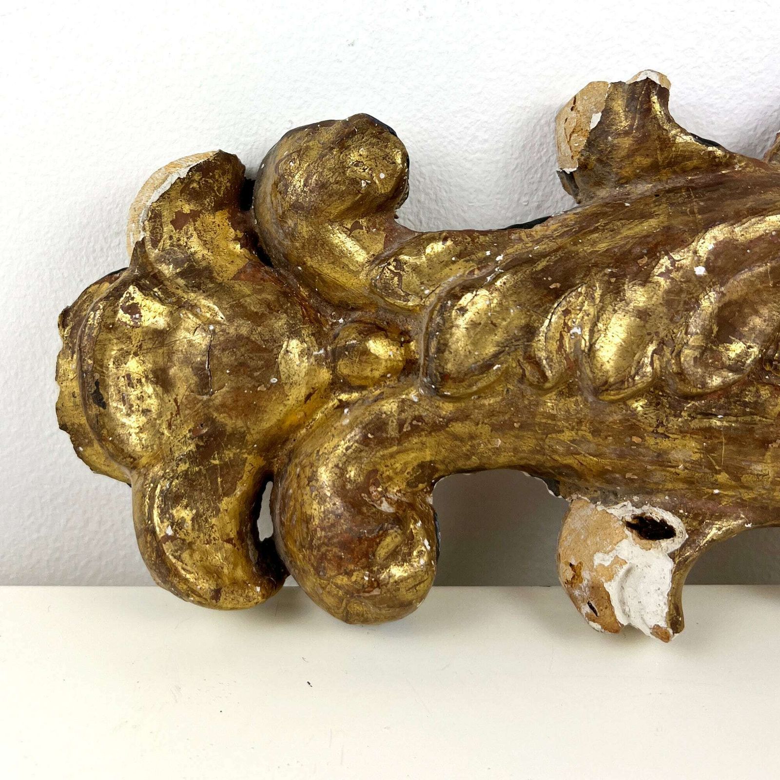 Antique Gilt Wood Carving, Architectural Salvage, Italian Antique Salvage Decor photo vinterior