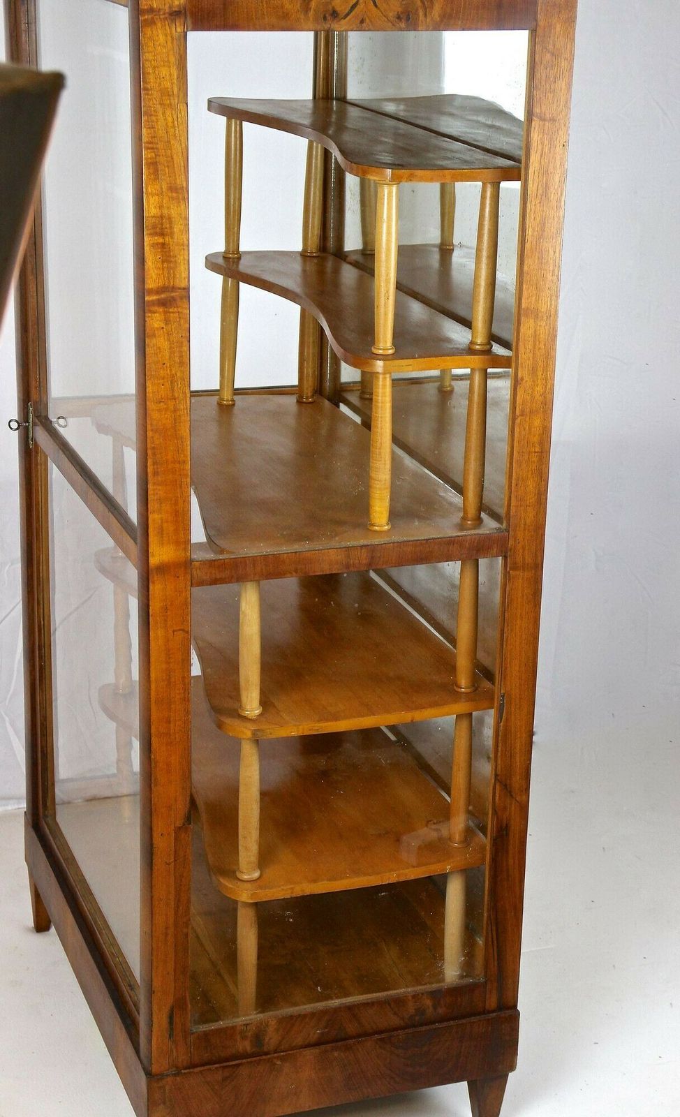 photo buy 19th Century Biedermeier Nutwood Vitrine/ Display Cabinet, Austria Circa 1840