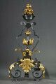 Very Large Pair Of Wrought Iron Mantelpieces With Foliage, Mask And Scroll Motifs photo buy