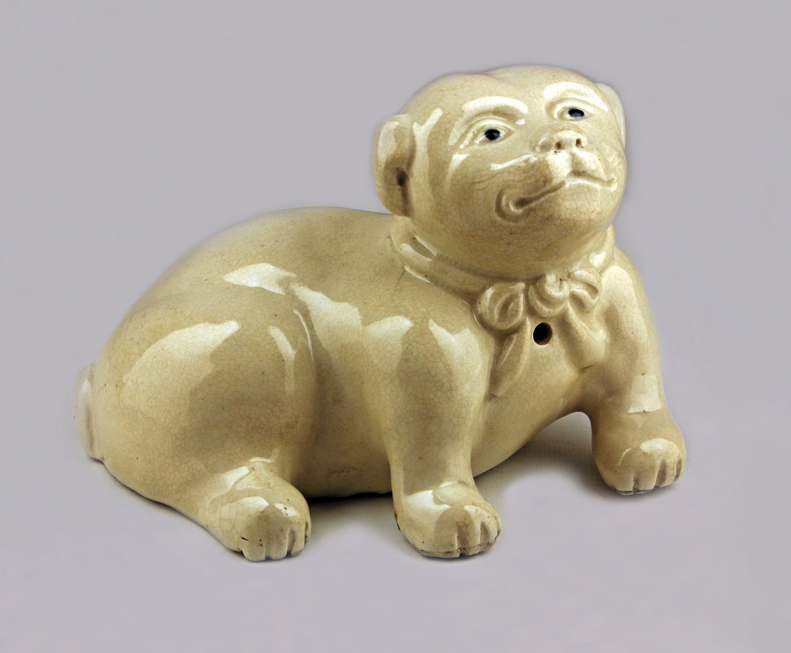 Late 18th Century/Edo Meiji Period Japanese Glazed Porcelain Sculpture Of A Dog photo furniture