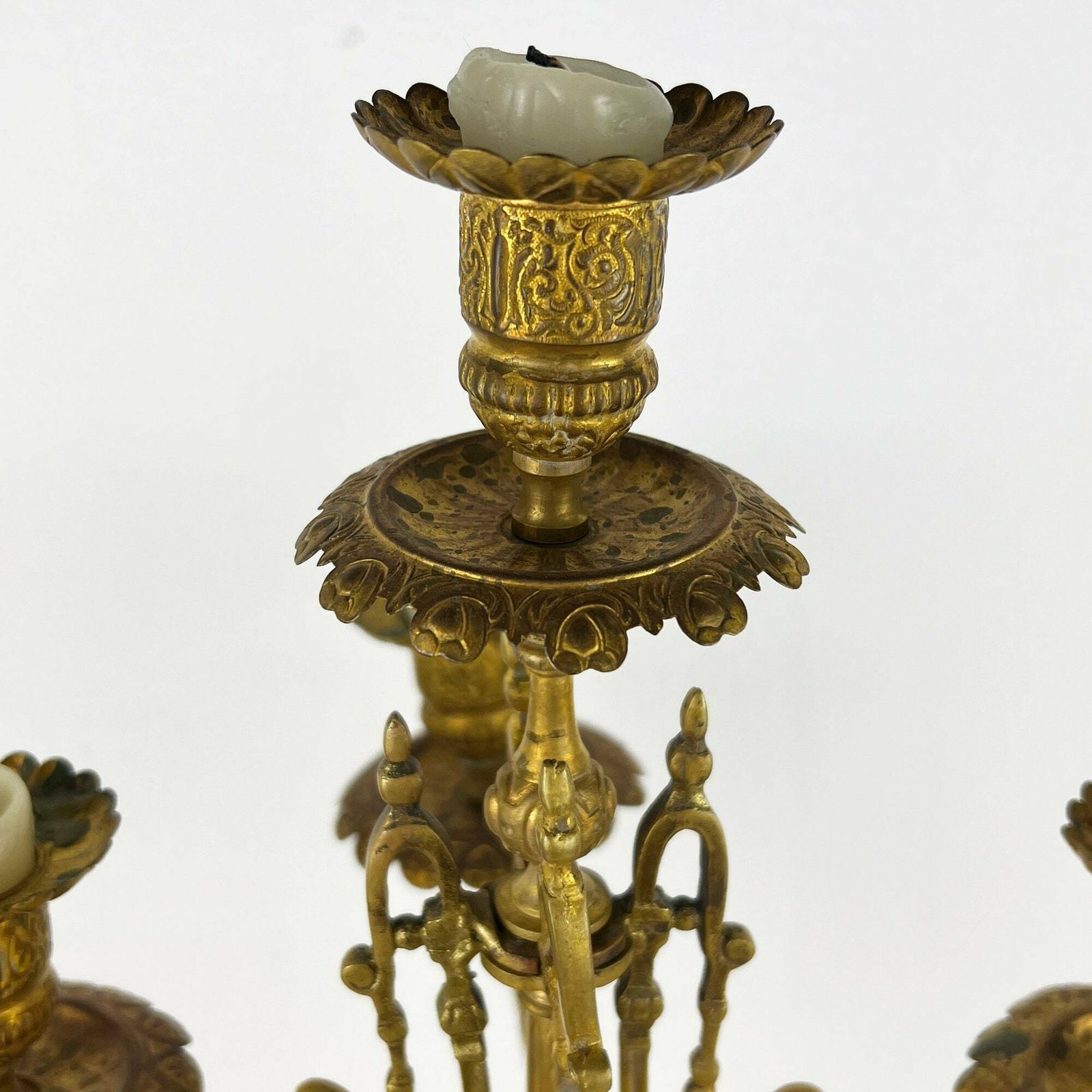 Antique Candelabra, French Baroque Candlestick Holder photo vinterior